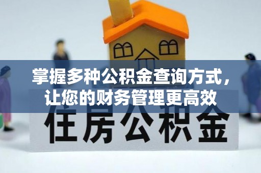什邡掌握多种公积金查询方式，让您的财务管理更高效