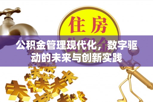 什邡公积金管理现代化，数字驱动的未来与创新实践